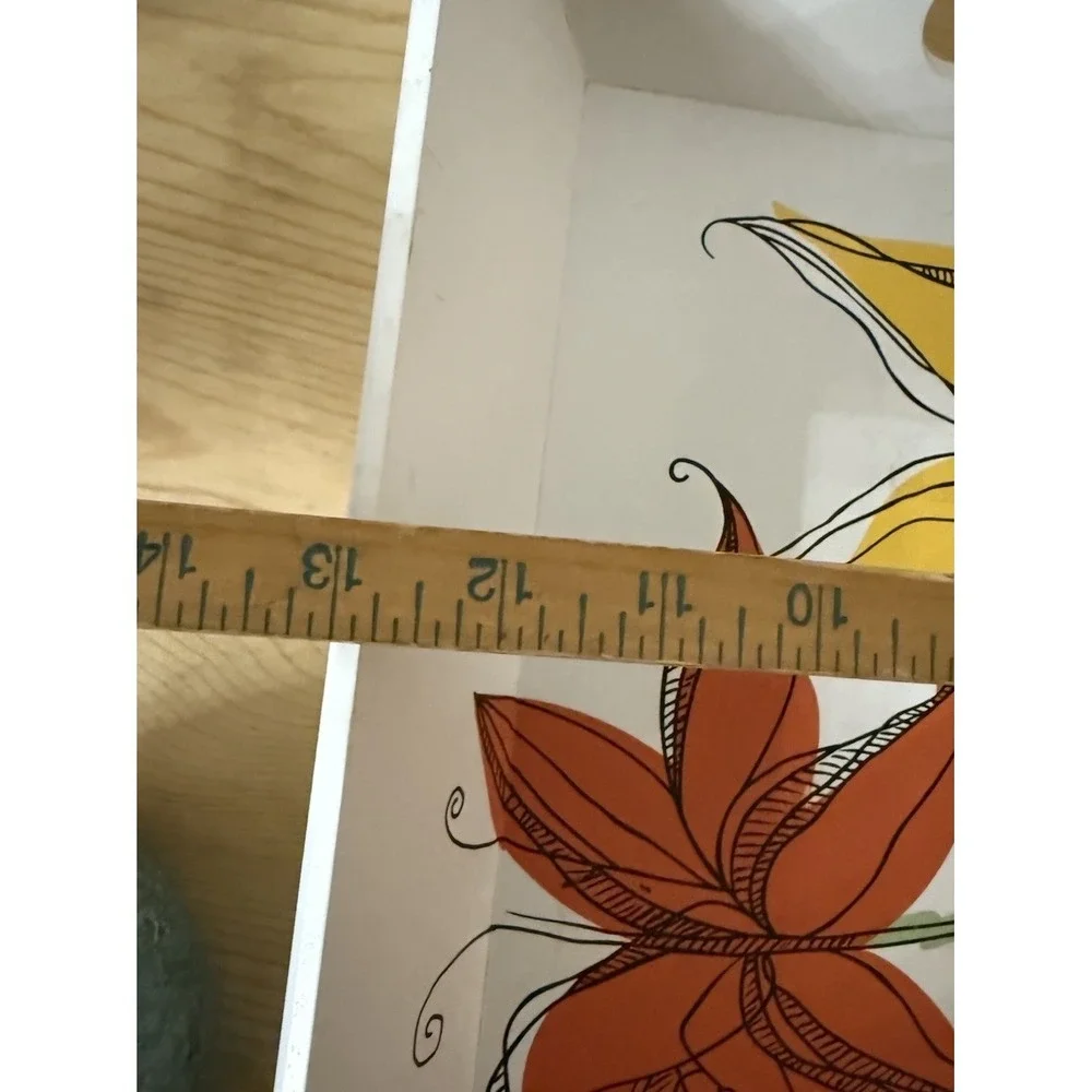 2007 Starbucks Coffee Co. Floral‎ Wooden Serving Tray 13
